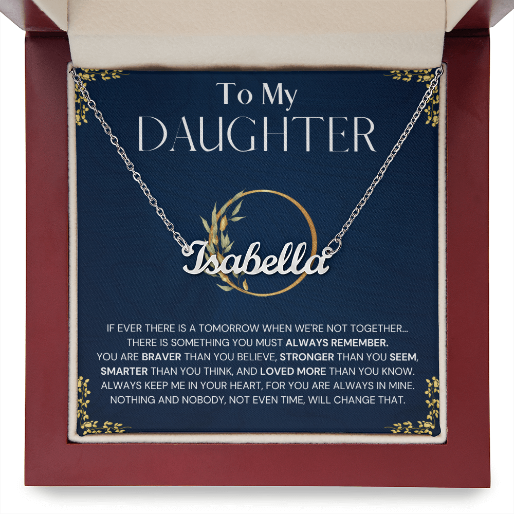 Daughter Gift Custom Name Necklace Birthday, Personalized Name necklace, Birthday Gift from Mom, Dad, Daughter Birthday