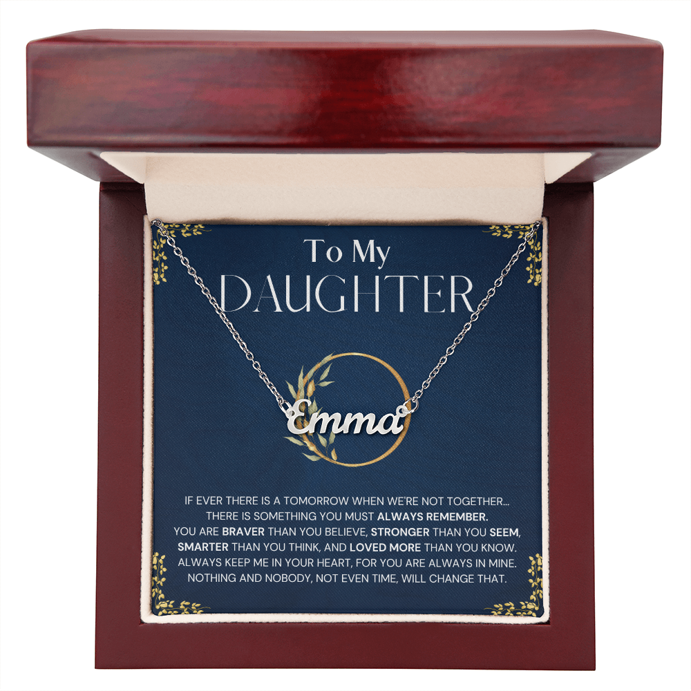 Daughter Gift Custom Name Necklace Birthday, Personalized Name necklace, Birthday Gift from Mom, Dad, Daughter Birthday