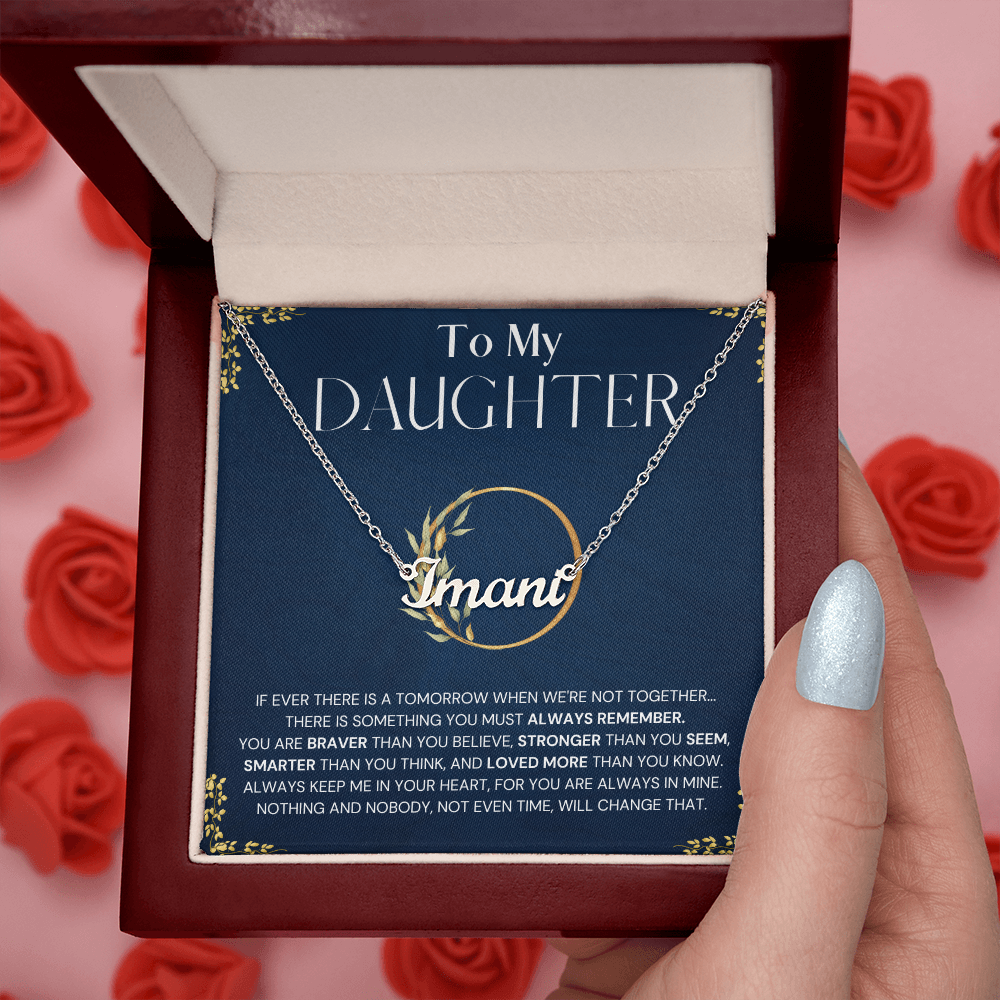 Daughter Gift Custom Name Necklace Birthday, Personalized Name necklace, Birthday Gift from Mom, Dad, Daughter Birthday