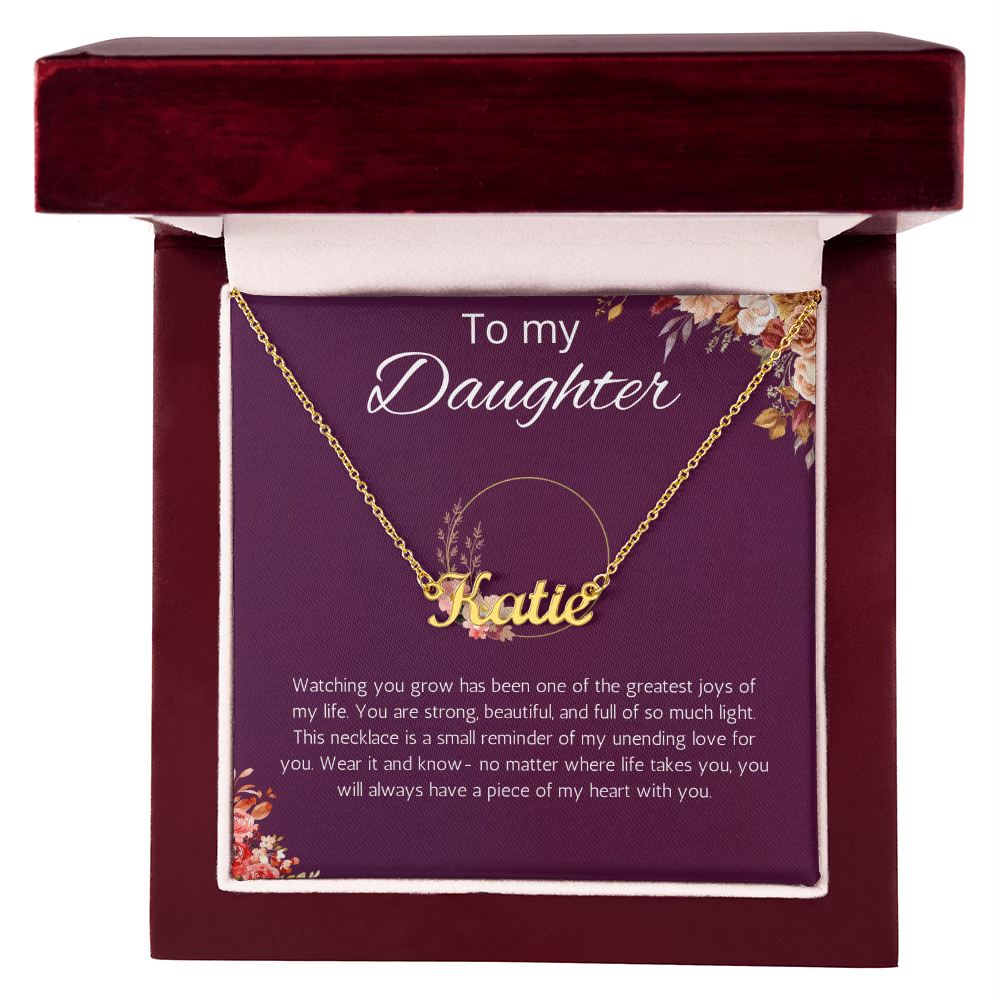 To My Daughter Custom Name Gift Necklace, Birthday Gift from Dad and Mom, Daughter Birthday, Graduation, Christmas Jewelry Gift from Parents
