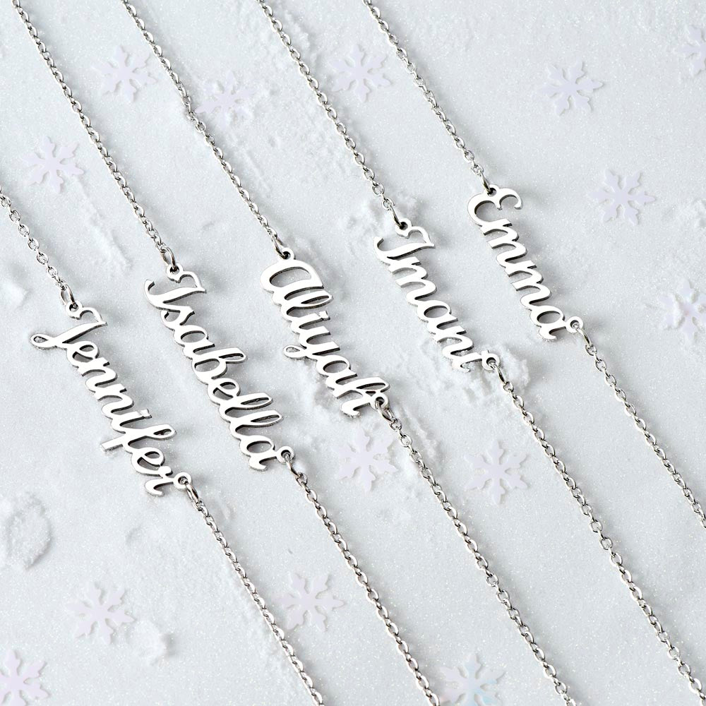 Custom Name Necklace Personalized Name Necklace Birthday Gift for Her Gift for Daughter Wife Mom Name Necklace Gold/ Silver Name Jewelry