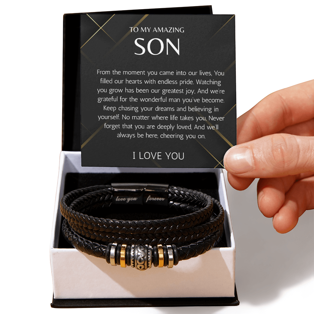 Gift for Son Birthday Gift for Son Christmas Gift for Son on Wedding Day, Sentimental Gifts for Son, Bracelet for Men