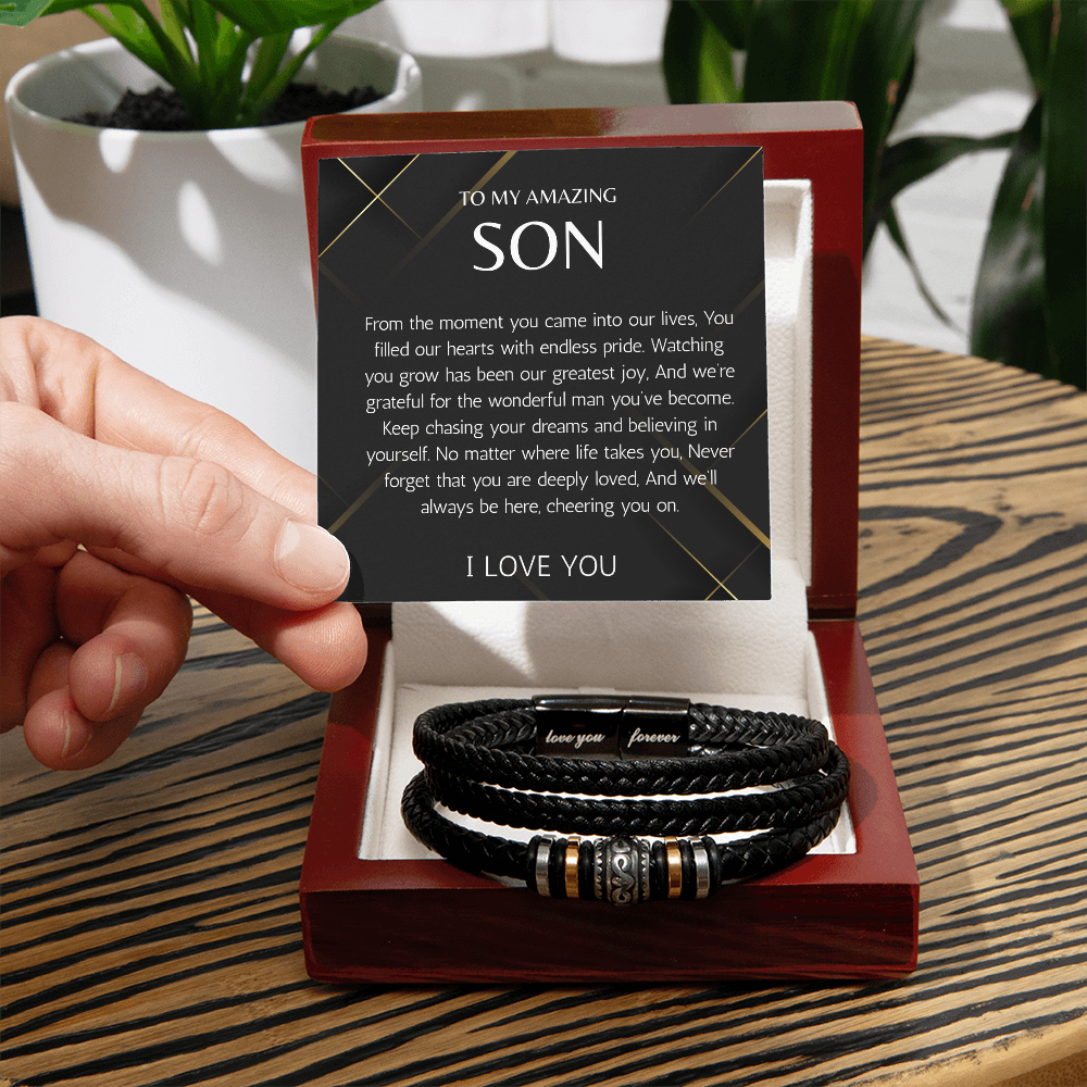 Gift for Son Birthday Gift for Son Christmas Gift for Son on Wedding Day, Sentimental Gifts for Son, Bracelet for Men