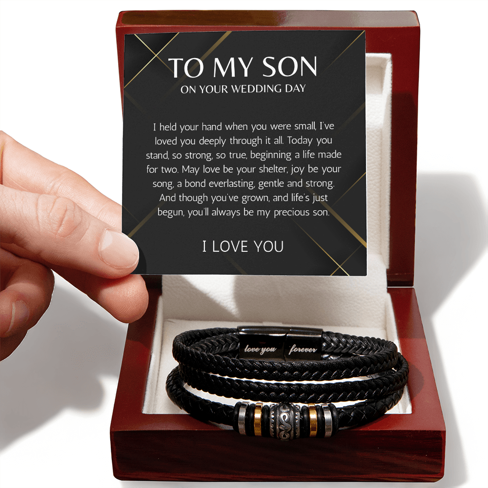Mother to Son Wedding Gift, Gift From Mother, To My son Wedding Gift from Mom, Groom Gift, Love you Bracelet Gift For Son on Wedding Day