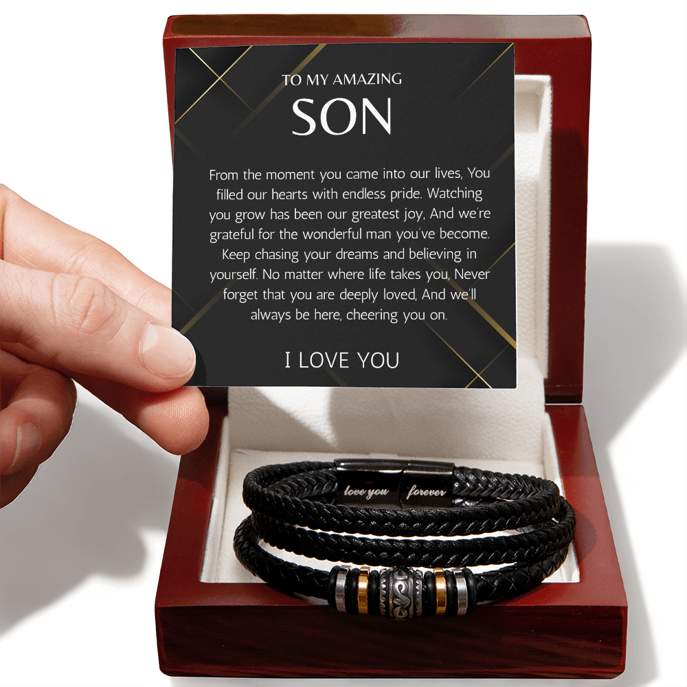 Gift for Son Birthday Gift for Son Christmas Gift for Son on Wedding Day, Sentimental Gifts for Son, Bracelet for Men