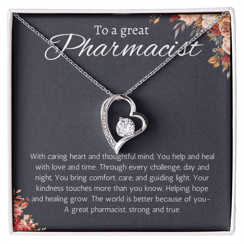 Pharmacist Gift Forever Love Necklace Graduation, Retirement, Appreciation, Christmas, Birthday or Thank You Present