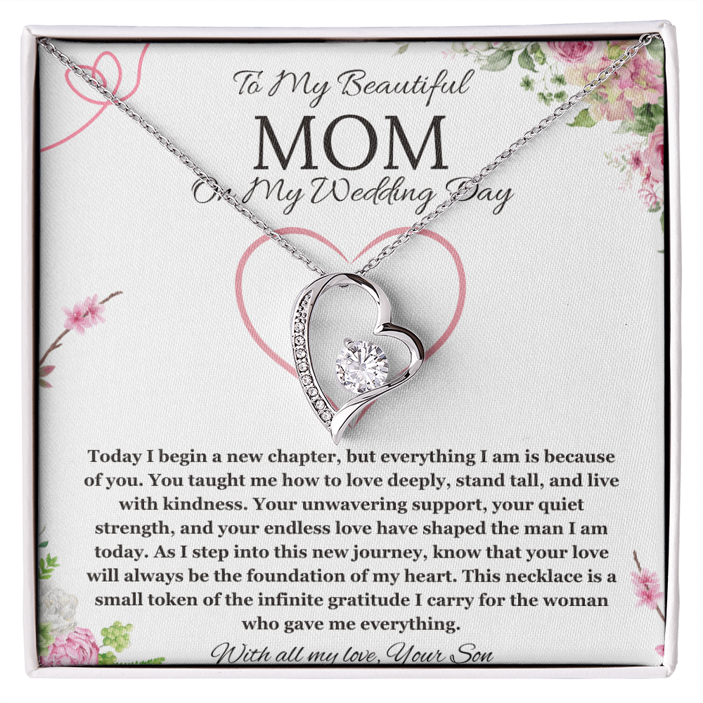 Mother of the Groom Gift From Son To Mom Gift Forever Love Necklace Wedding Gift Necklace Groom to Mother Son to Mother Gift For Wedding