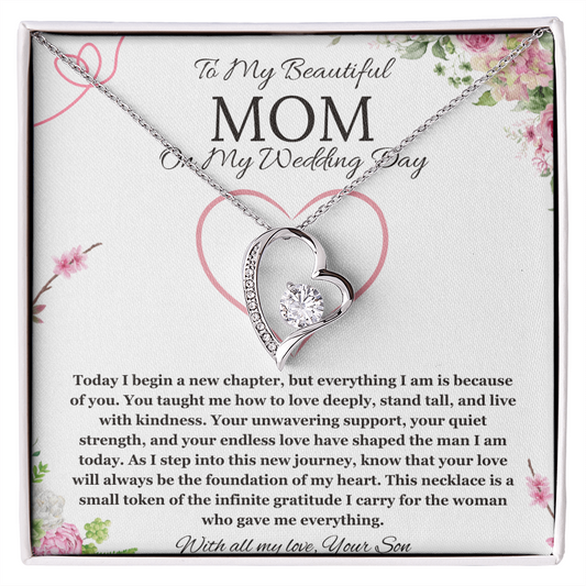 Mother of the Groom Gift From Son To Mom Gift Forever Love Necklace Wedding Gift Necklace Groom to Mother Son to Mother Gift For Wedding