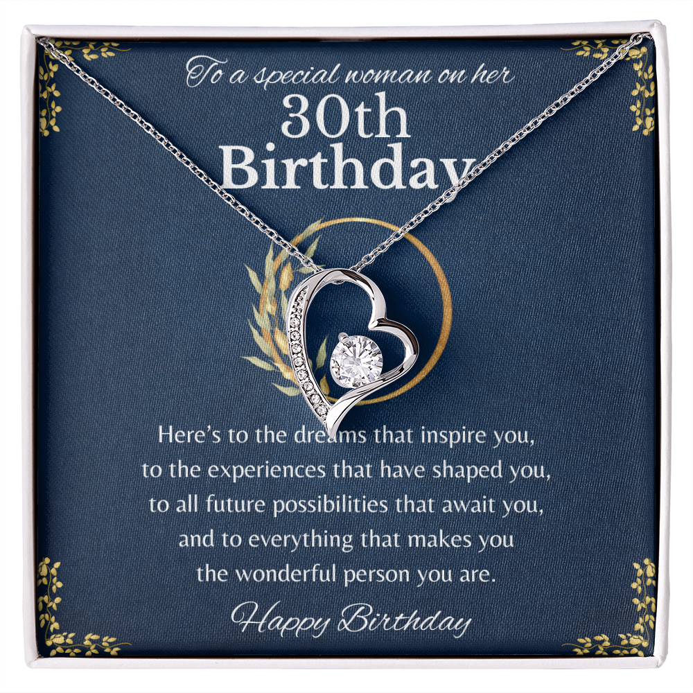 30th Birthday Gift for Woman, 30th Birthday Gift For Her, Solitaire Crystal Necklace, 30th Birthday Gift Necklace For Her,30th Birthday Jewelry