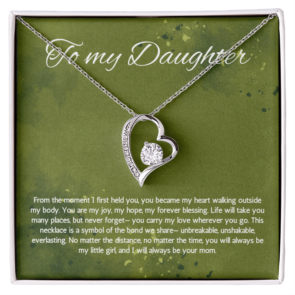 Daughter Gift Necklace From Mom Birthday Graduation Present from Mother Forever Love Jewelry