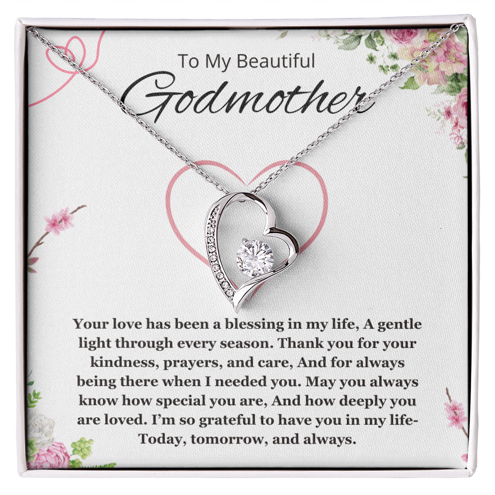 Godmother Gift from Godson or Goddaughter, Godmother Necklace Forever Love Jewelry