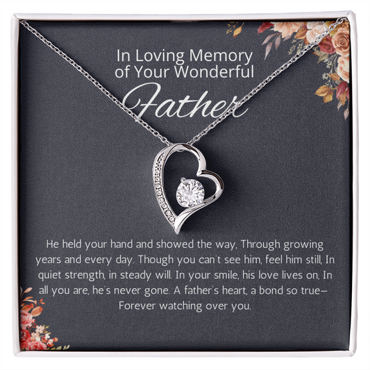 Loss Of Father Gift Necklace, Father Remembrance Necklace to Daughter, Bereavement Gift Dad Memorial Gift, Dad Condolence Gift, Grief Gift
