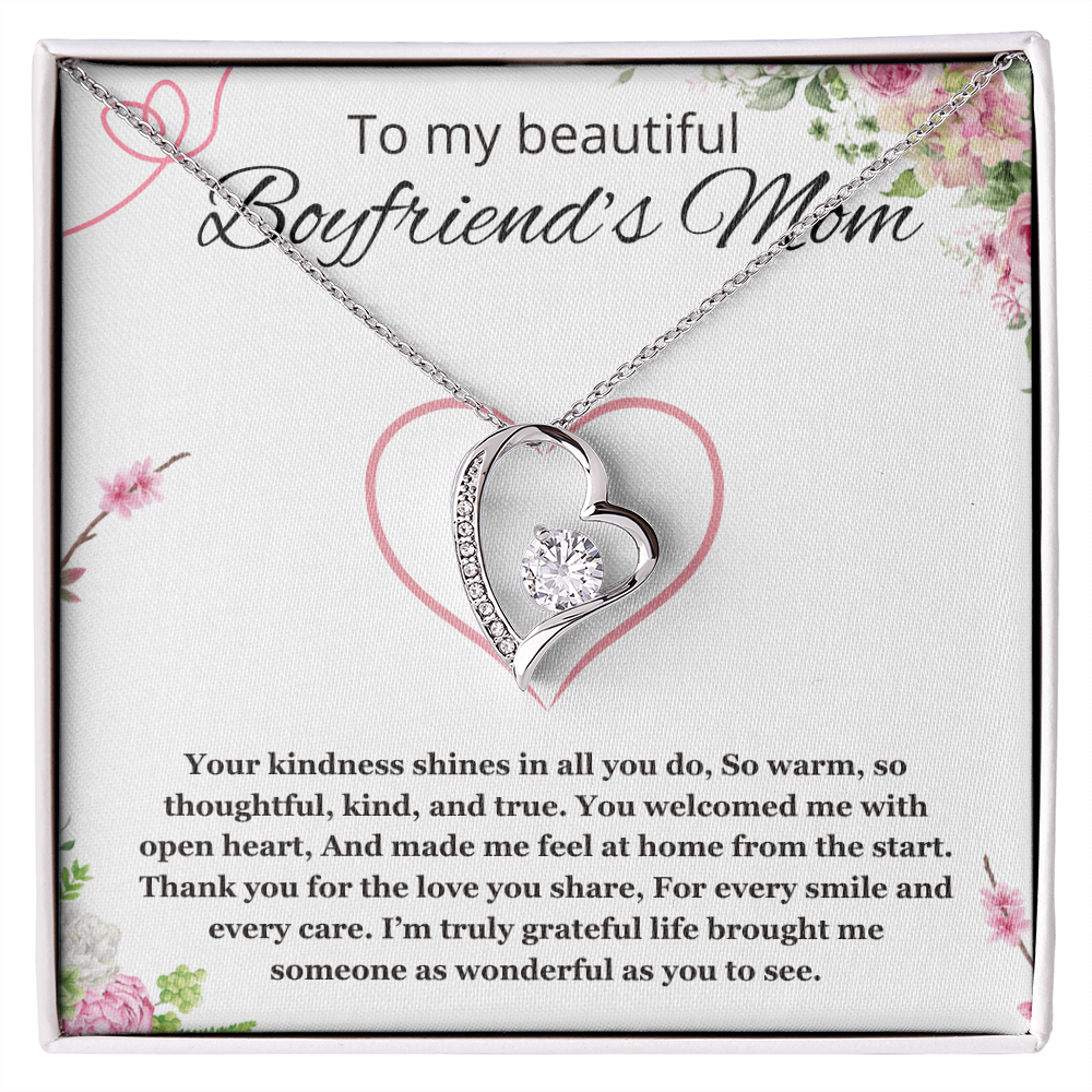 Boyfriends Mom Gift for Boyfriend's Mom, To My Boyfriends Mom Necklace Christmas, Mother's Day Birthday Forever Love Jewelry
