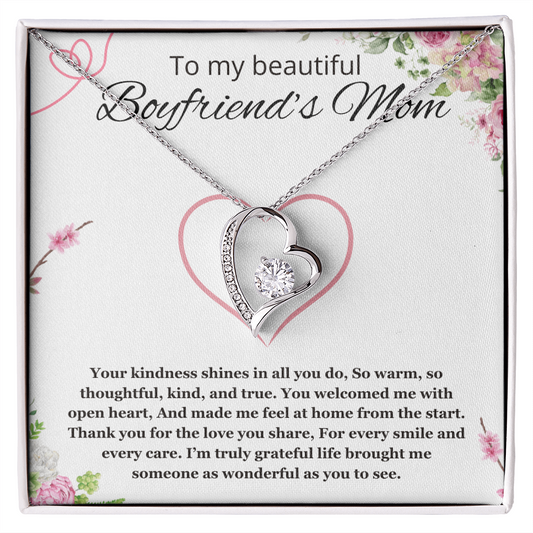 Boyfriends Mom Gift for Boyfriend's Mom, To My Boyfriends Mom Necklace Christmas, Mother's Day Birthday Forever Love Jewelry