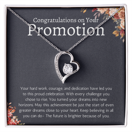 Job Promotion Gifts Necklace for Women Congratulations Gift for Coworker, Boss, Friend or Family forever Love Jewelry