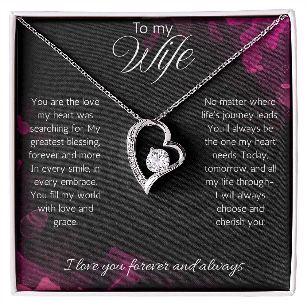 Wife Gift Necklace, Anniversary, Birthday, Christmas Gift Necklace For Soulmate, from Husband Love Forever Love Jewelry