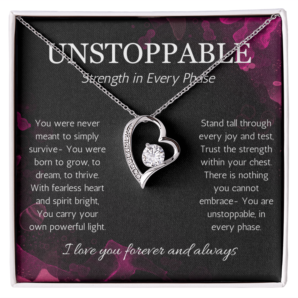 Empowerment Necklace, Resilience Necklace Unstoppable Strong Woman Jewelry Gift Forever Love Present