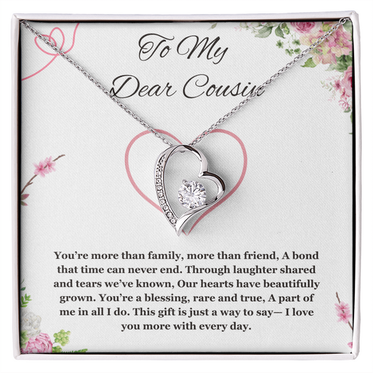 Cousin Gift Necklace, Forever Gift Jewelry For Cousin, Birthday Gift For Cousin, Best Friend Cousin Gift, Christmas Gift for Cousin