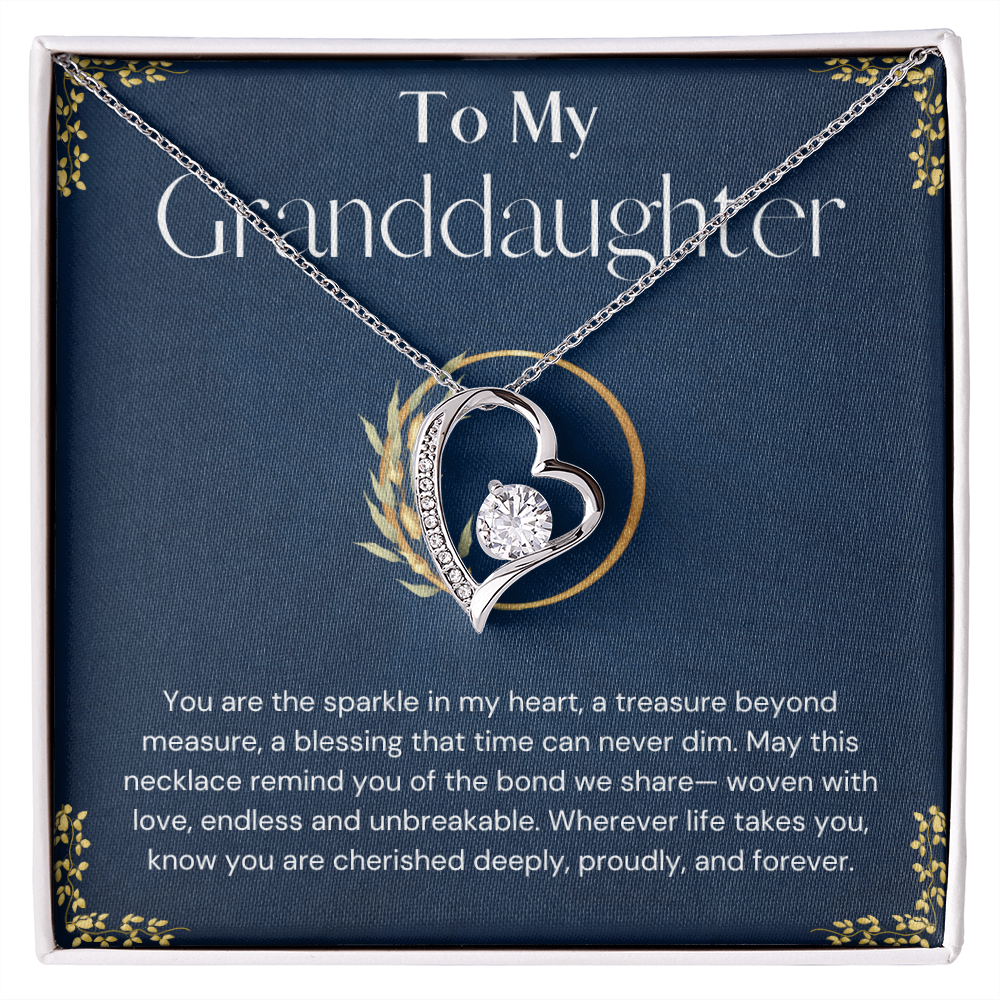 Granddaughter Gift Necklace from Grandma Grandpa Gift Birthday Christmas Graduation Gift Forever Love necklace from Grandfather Grandmother