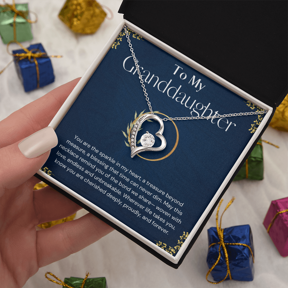 Granddaughter Gift Necklace from Grandma Grandpa Gift Birthday Christmas Graduation Gift Forever Love necklace from Grandfather Grandmother