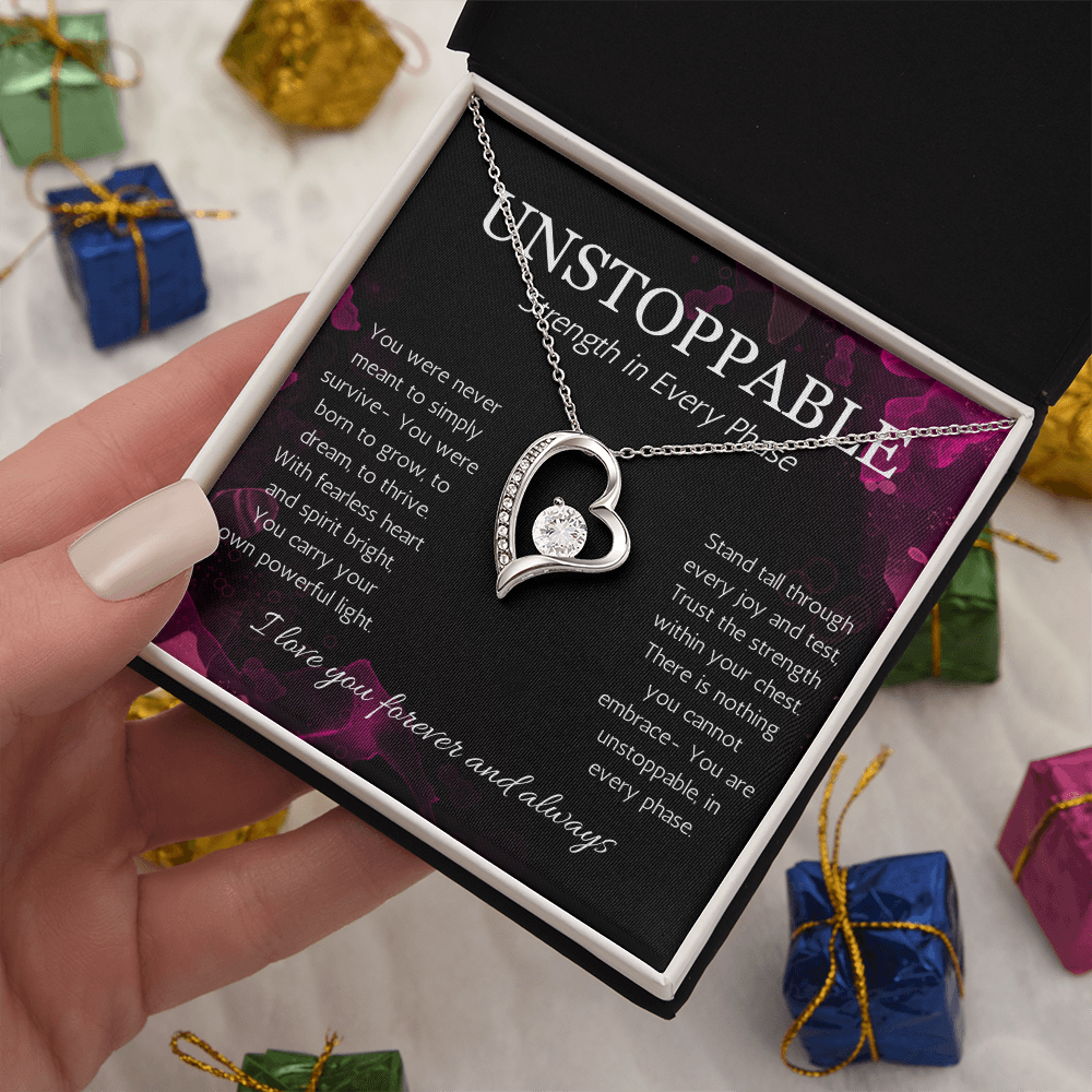Empowerment Necklace, Resilience Necklace Unstoppable Strong Woman Jewelry Gift Forever Love Present