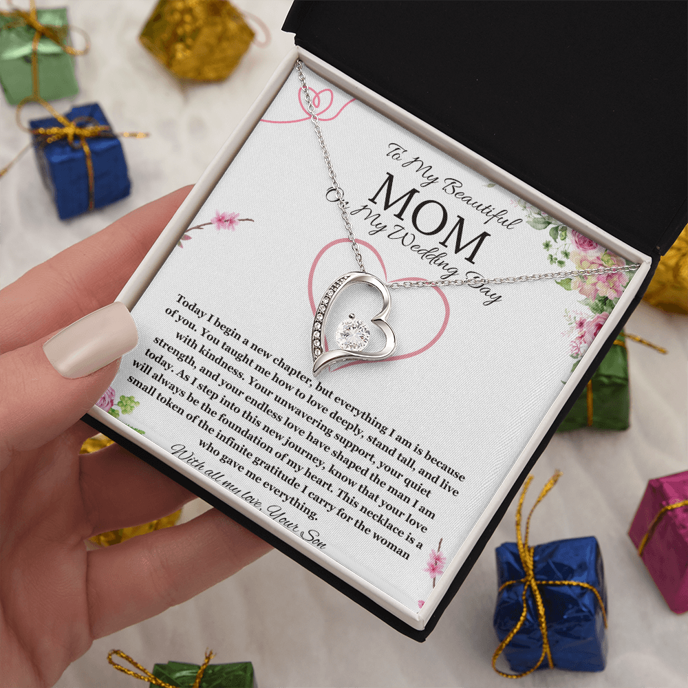 Mother of the Groom Gift From Son To Mom Gift Forever Love Necklace Wedding Gift Necklace Groom to Mother Son to Mother Gift For Wedding