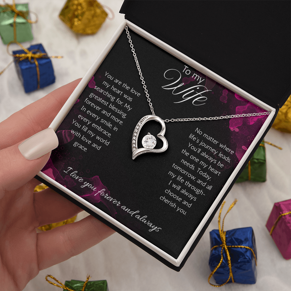 Wife Gift Necklace, Anniversary, Birthday, Christmas Gift Necklace For Soulmate, from Husband Love Forever Love Jewelry