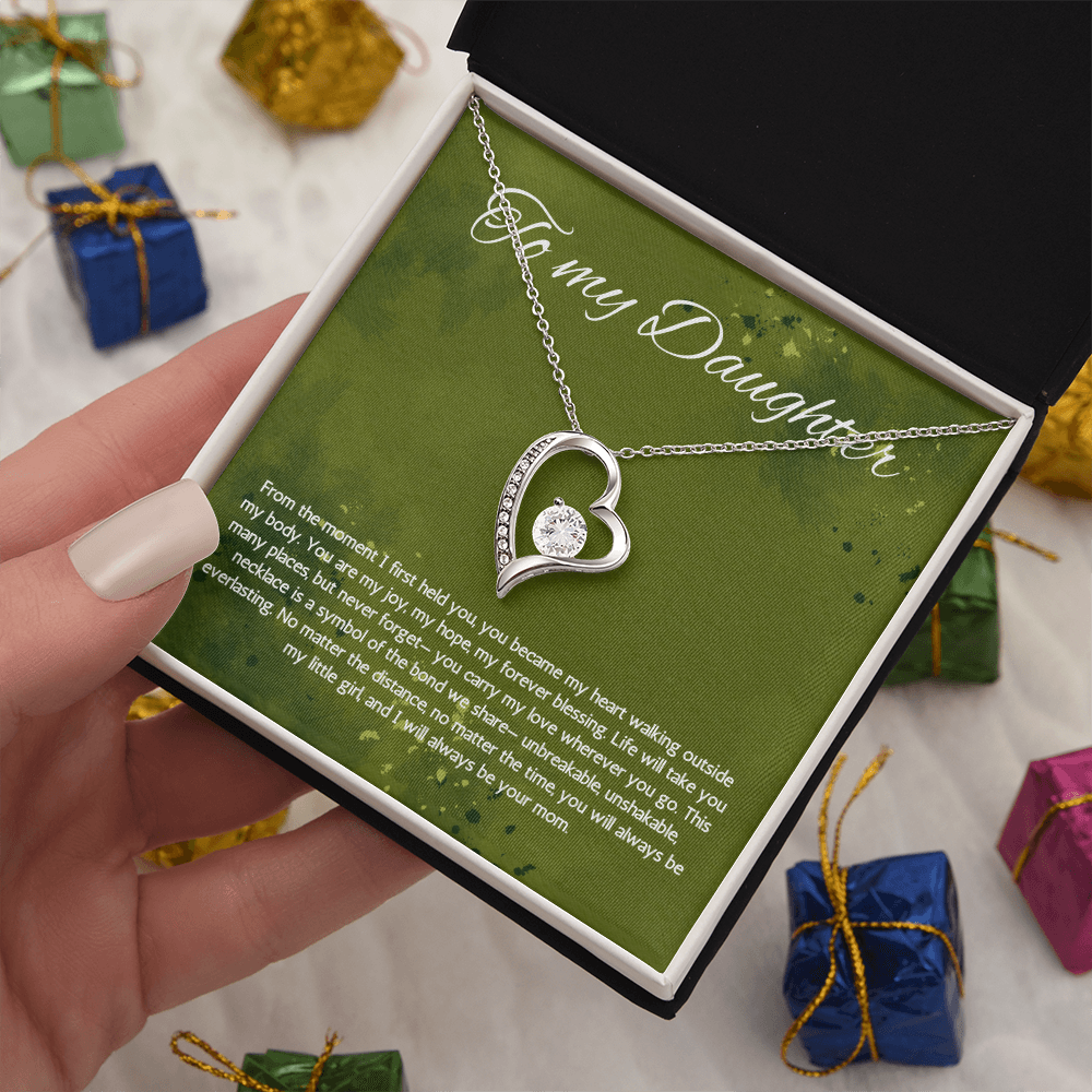 Daughter Gift Necklace From Mom Birthday Graduation Present from Mother Forever Love Jewelry