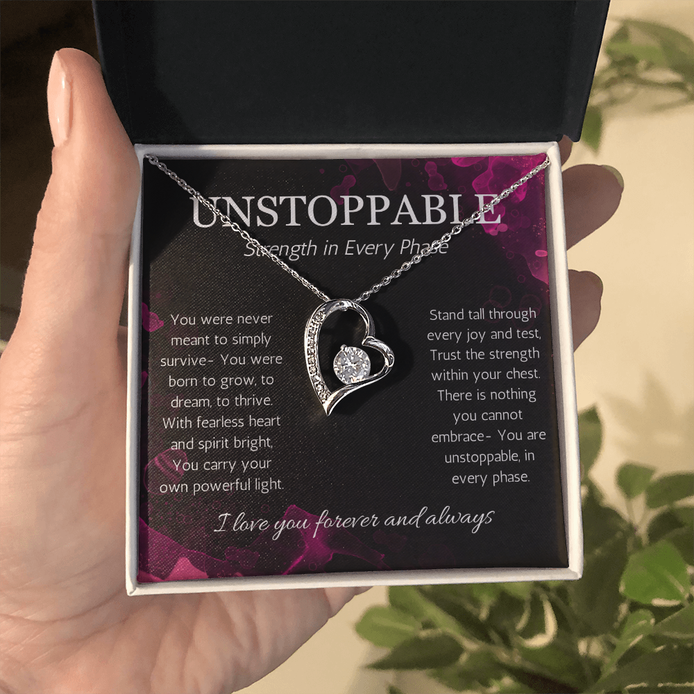 Empowerment Necklace, Resilience Necklace Unstoppable Strong Woman Jewelry Gift Forever Love Present