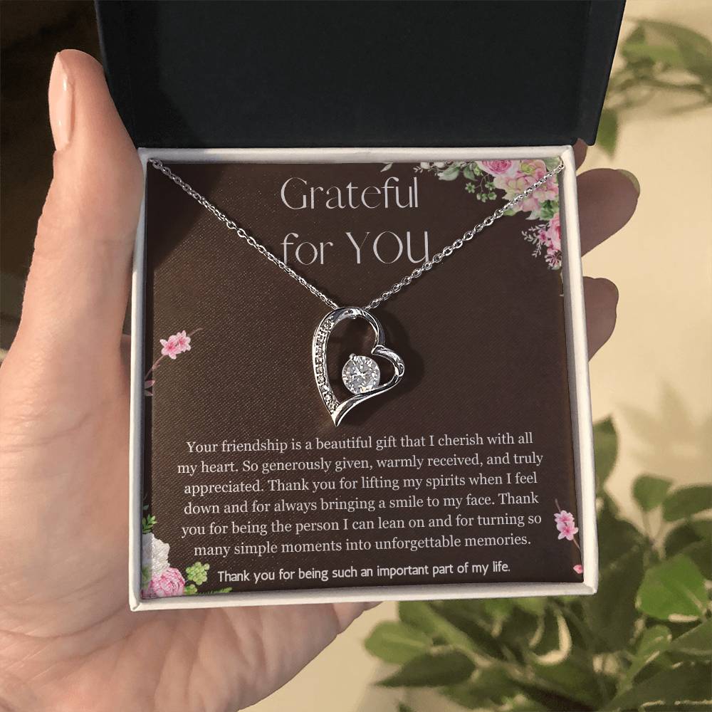 Appreciation Gift Thank you Gift for Friend,  Best Friend Gift, Gratitude Gift, Best Friend Necklace forever Love Jewelry