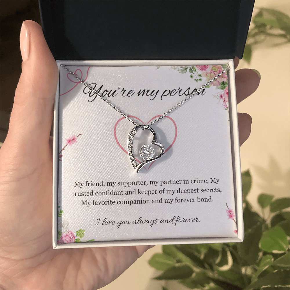 You are my Person Necklace, Best Friend Gift Necklace, Friendship, BFF, Best Friend Jewelry Forever Love