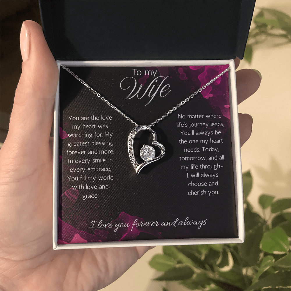 Wife Gift Necklace, Anniversary, Birthday, Christmas Gift Necklace For Soulmate, from Husband Love Forever Love Jewelry