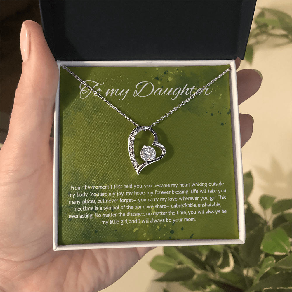 Daughter Gift Necklace From Mom Birthday Graduation Present from Mother Forever Love Jewelry