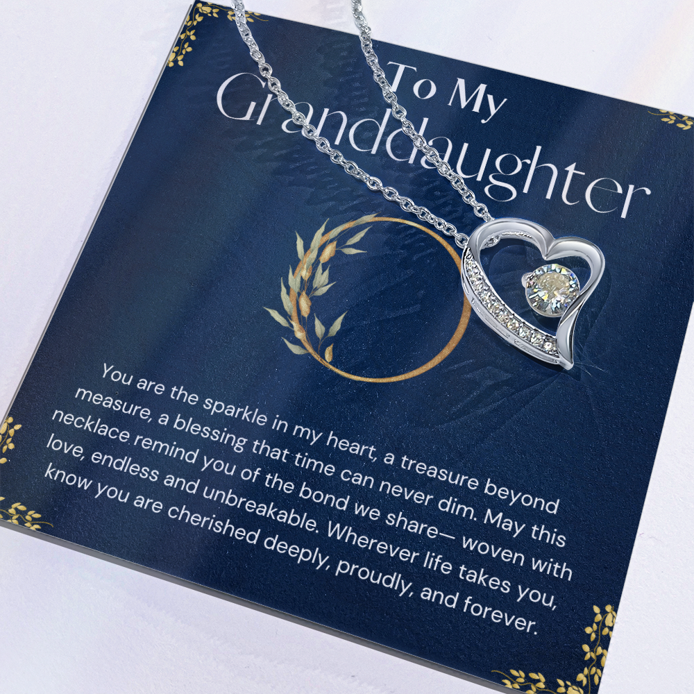 Granddaughter Gift Necklace from Grandma Grandpa Gift Birthday Christmas Graduation Gift Forever Love necklace from Grandfather Grandmother