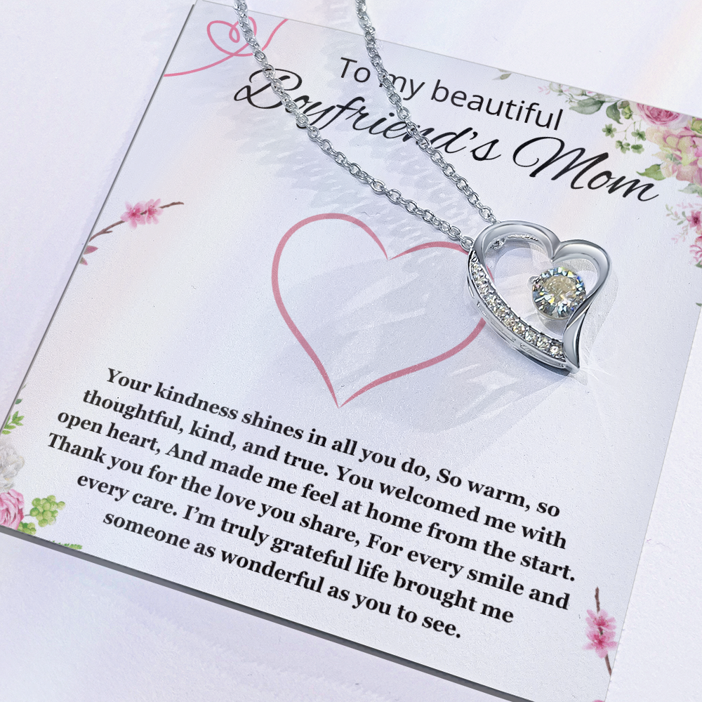 Boyfriends Mom Gift for Boyfriend's Mom, To My Boyfriends Mom Necklace Christmas, Mother's Day Birthday Forever Love Jewelry