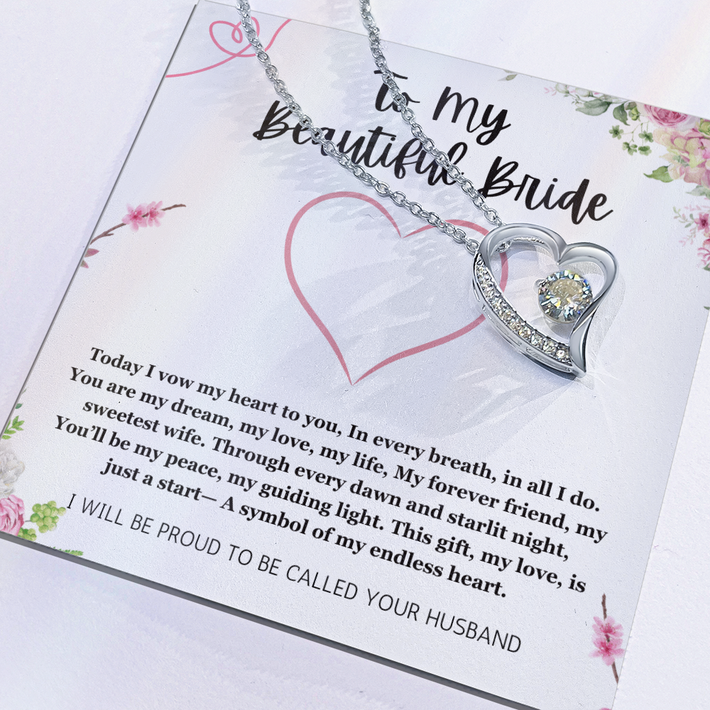 Wedding Day Gift For Bride From Groom, Forever Love Jewelry For Bride From Groom, Wedding gift From Groom, Wedding Gift For Bride