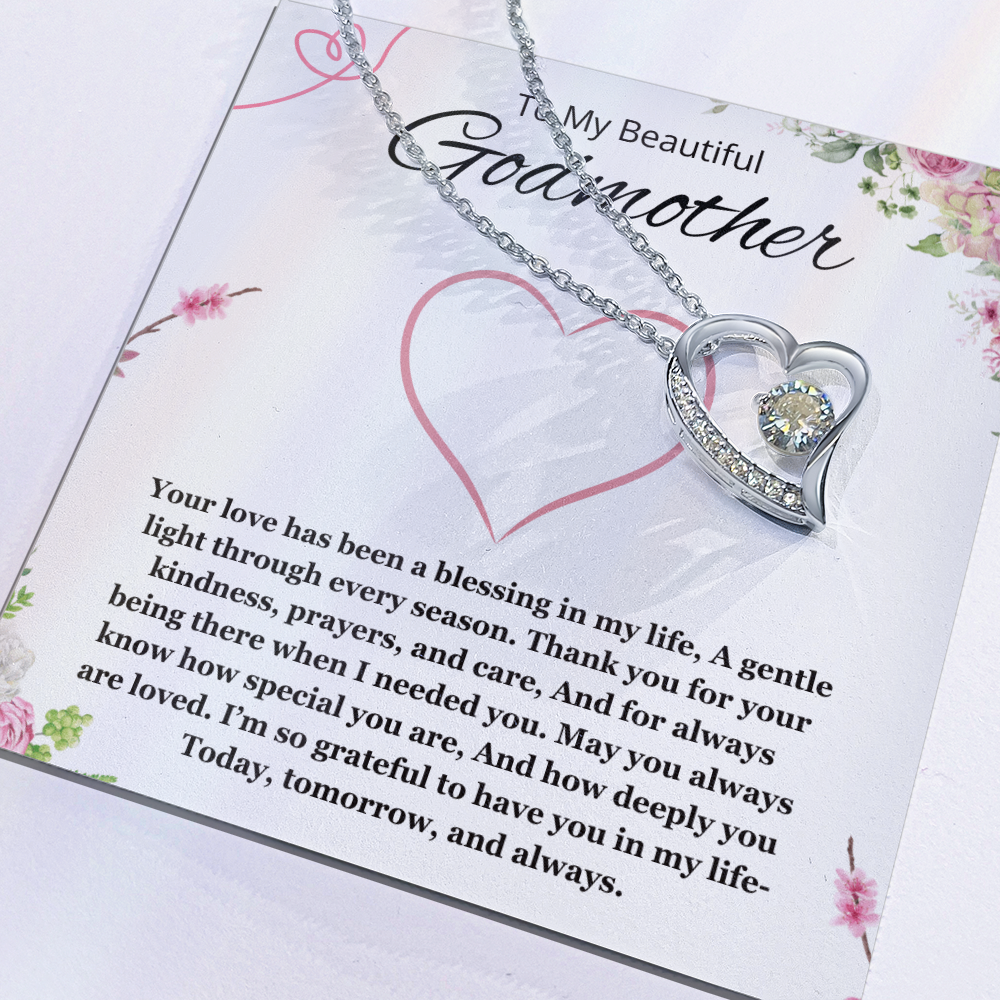 Godmother Gift from Godson or Goddaughter, Godmother Necklace Forever Love Jewelry