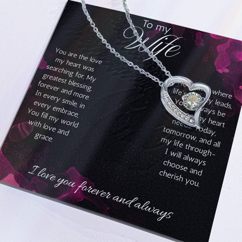 Wife Gift Necklace, Anniversary, Birthday, Christmas Gift Necklace For Soulmate, from Husband Love Forever Love Jewelry
