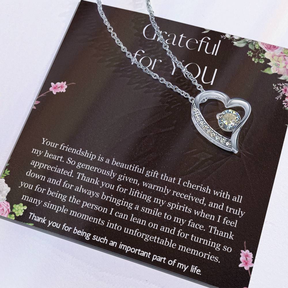 Appreciation Gift Thank you Gift for Friend,  Best Friend Gift, Gratitude Gift, Best Friend Necklace forever Love Jewelry