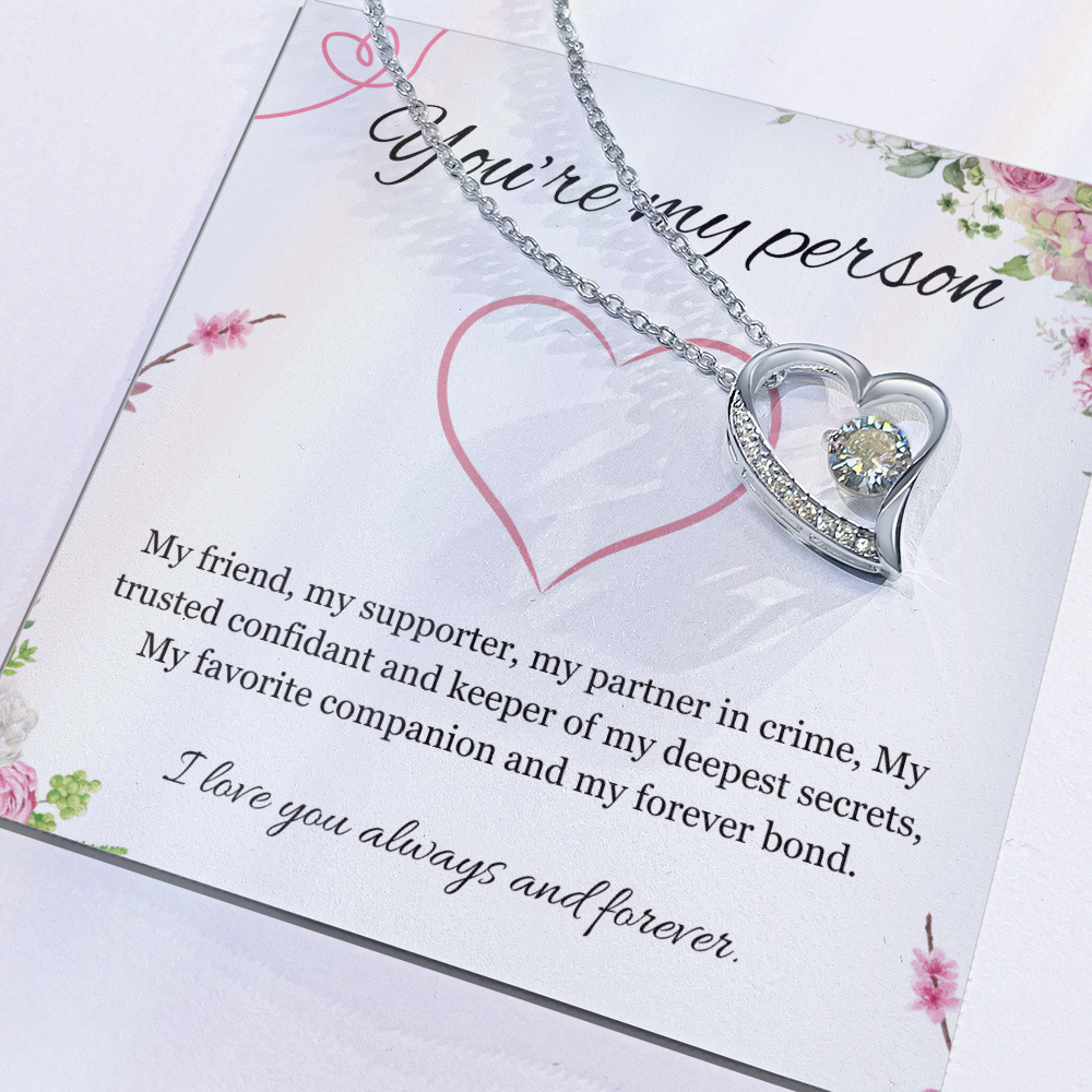 You are my Person Necklace, Best Friend Gift Necklace, Friendship, BFF, Best Friend Jewelry Forever Love