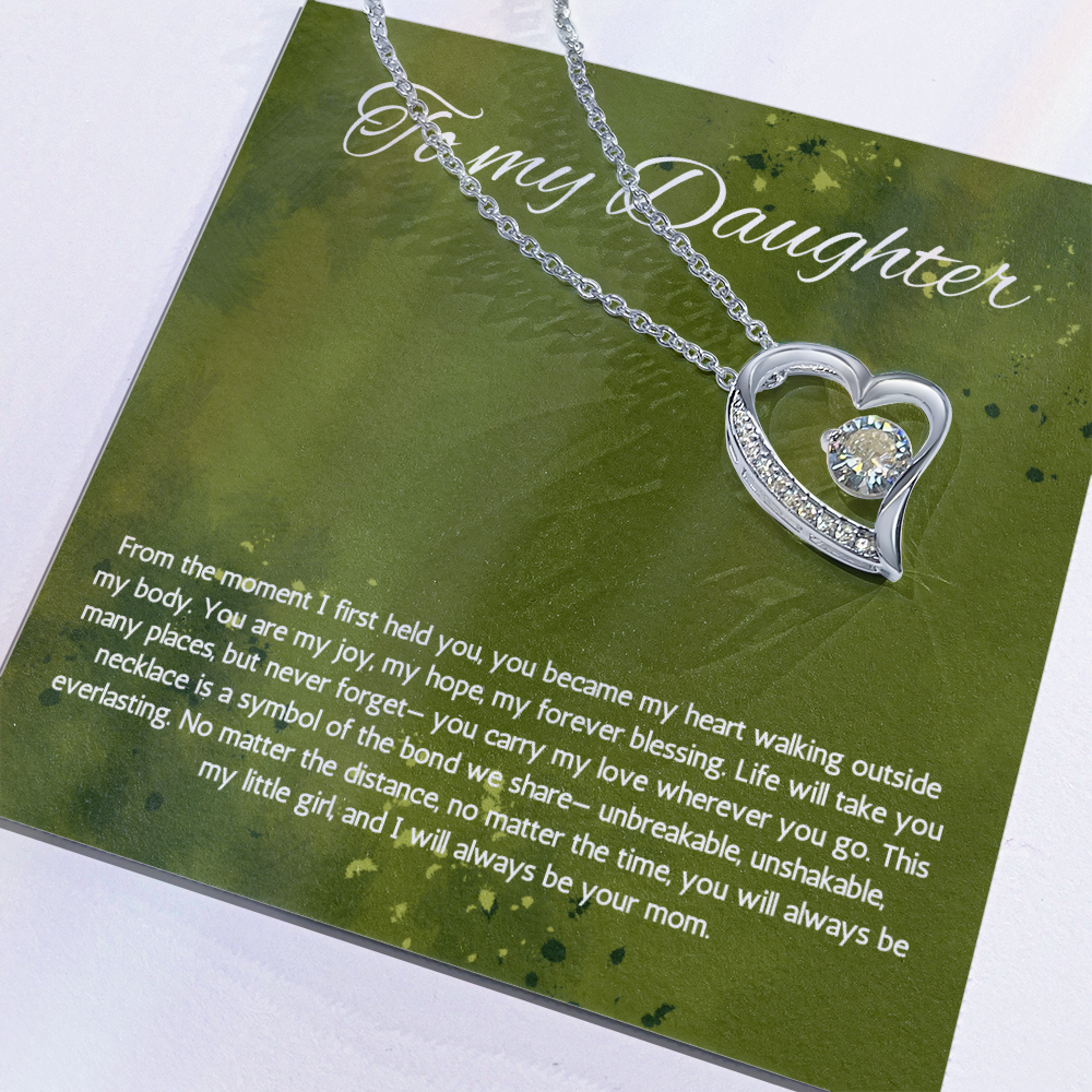 Daughter Gift Necklace From Mom Birthday Graduation Present from Mother Forever Love Jewelry