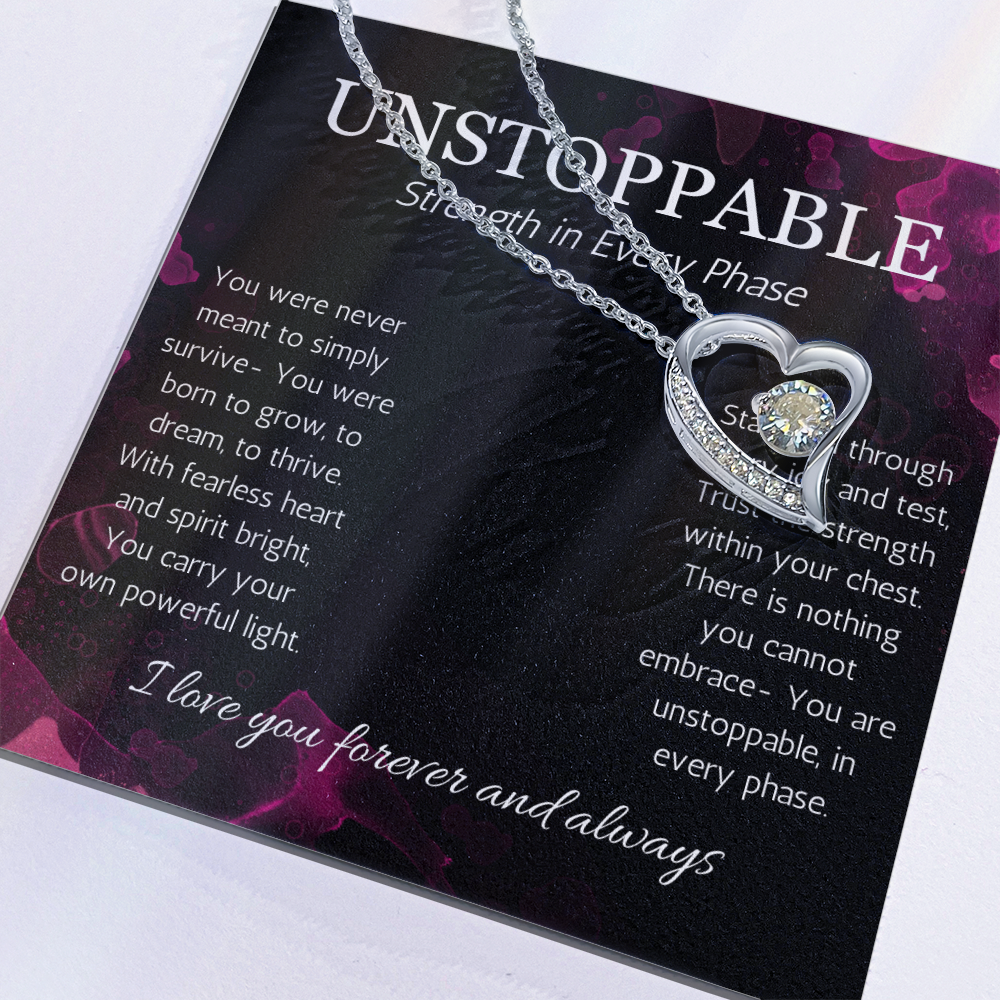 Empowerment Necklace, Resilience Necklace Unstoppable Strong Woman Jewelry Gift Forever Love Present