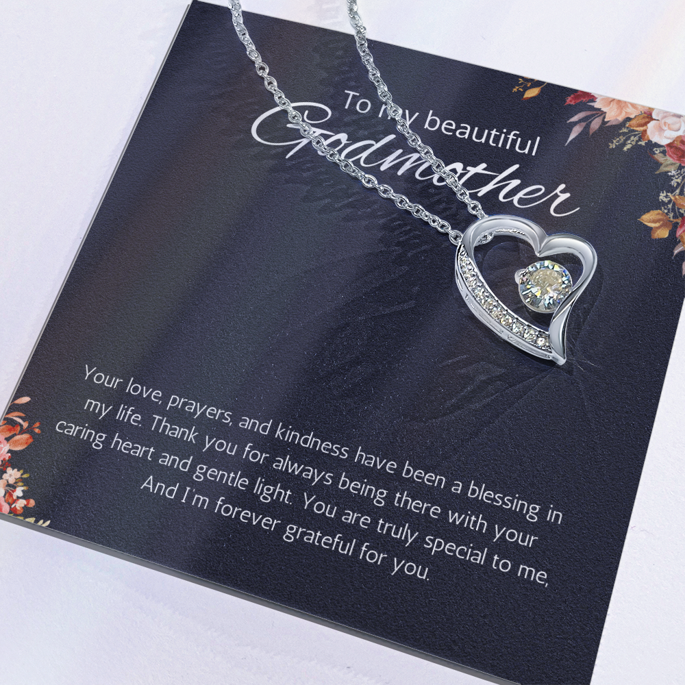 Granddaughter Gift Necklace for Birthday Graduation Forever Love Jewelry from Grandpa Grandma