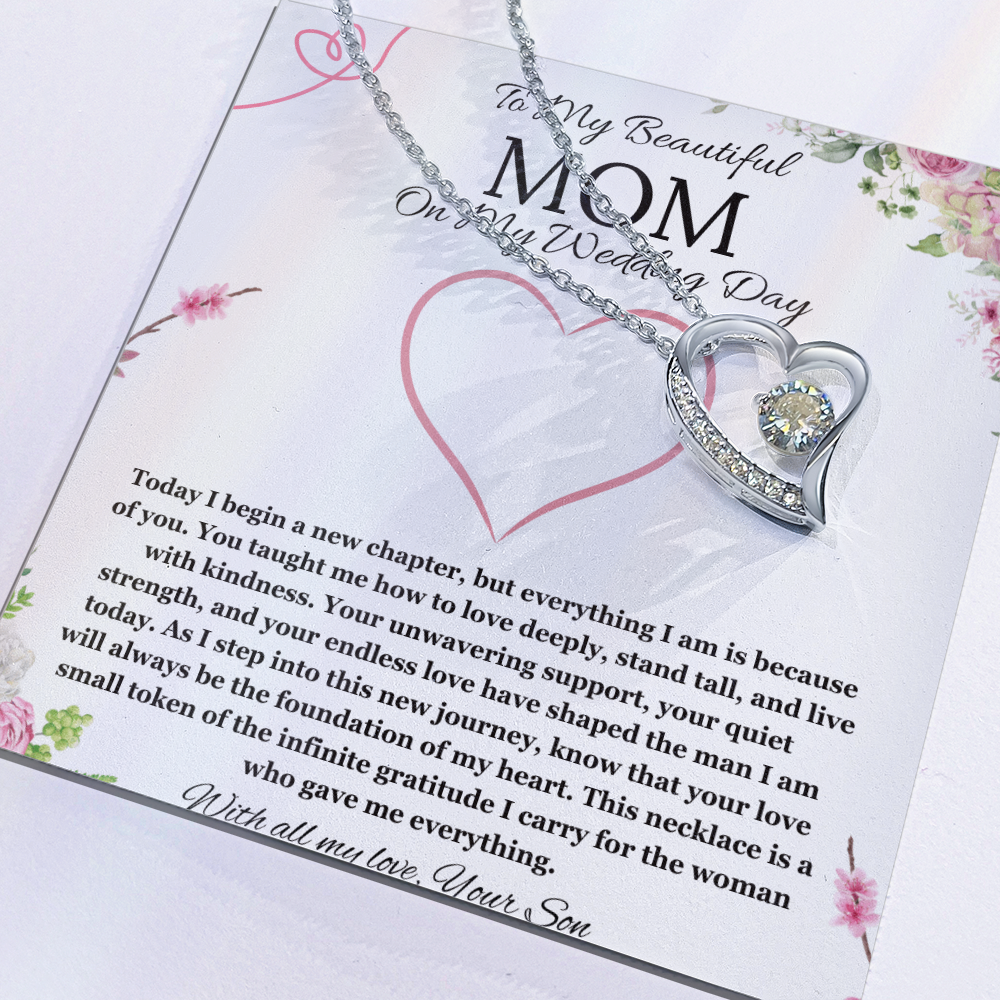 Mother of the Groom Gift From Son To Mom Gift Forever Love Necklace Wedding Gift Necklace Groom to Mother Son to Mother Gift For Wedding
