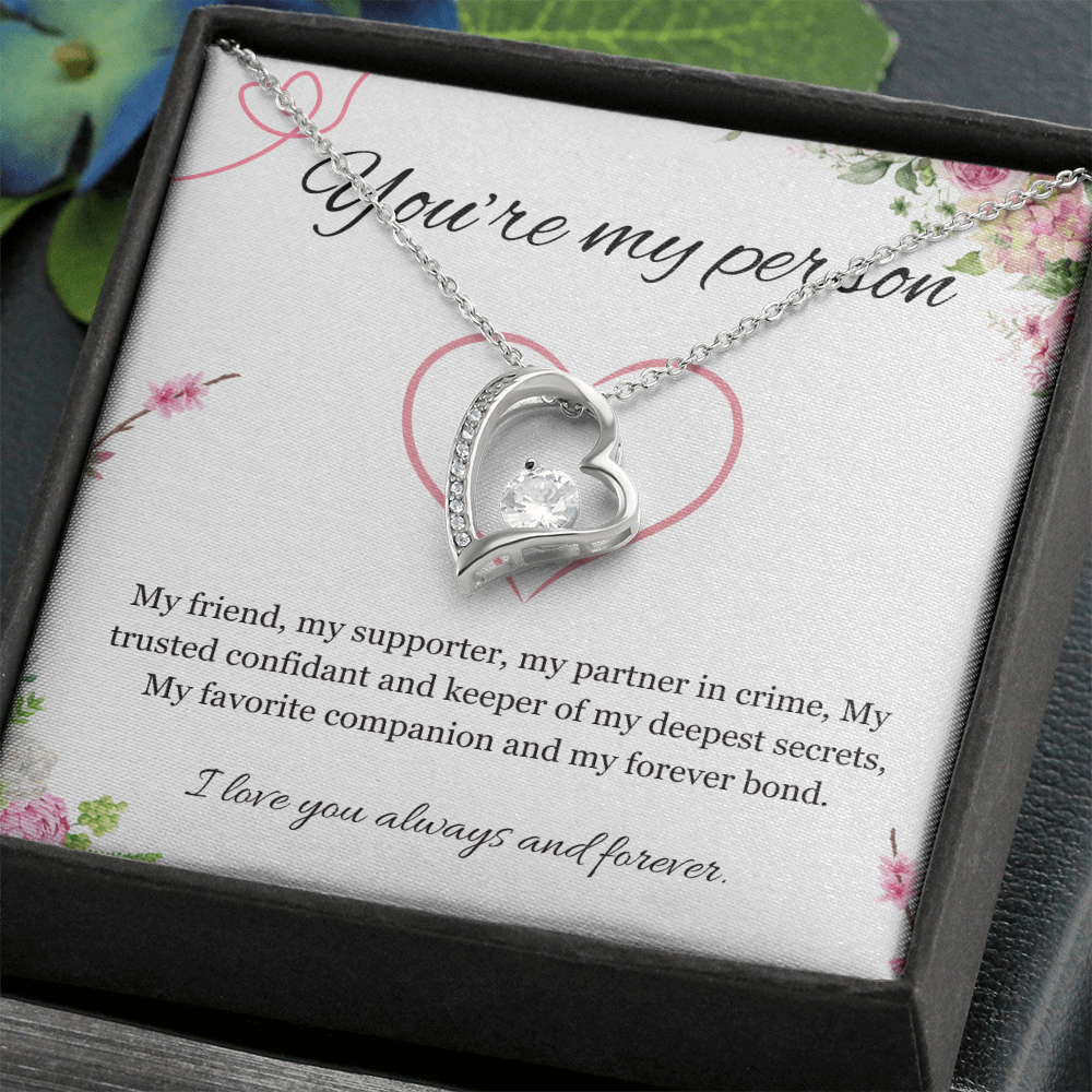 You are my Person Necklace, Best Friend Gift Necklace, Friendship, BFF, Best Friend Jewelry Forever Love