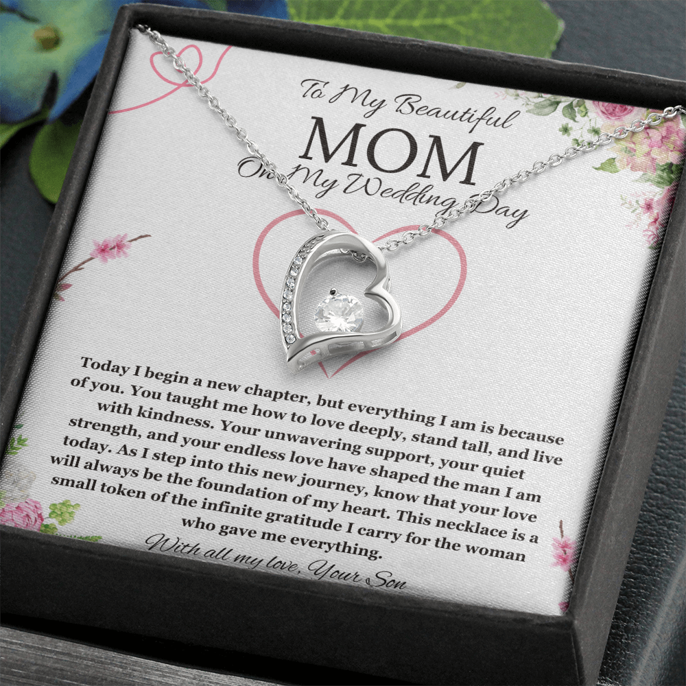 Mother of the Groom Gift From Son To Mom Gift Forever Love Necklace Wedding Gift Necklace Groom to Mother Son to Mother Gift For Wedding