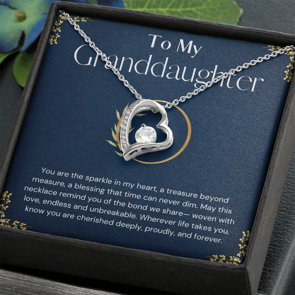 Granddaughter Gift Necklace from Grandma Grandpa Gift Birthday Christmas Graduation Gift Forever Love necklace from Grandfather Grandmother