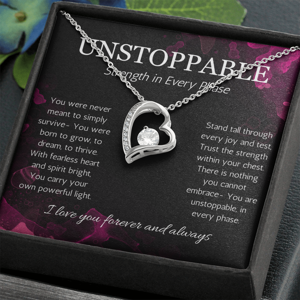 Empowerment Necklace, Resilience Necklace Unstoppable Strong Woman Jewelry Gift Forever Love Present