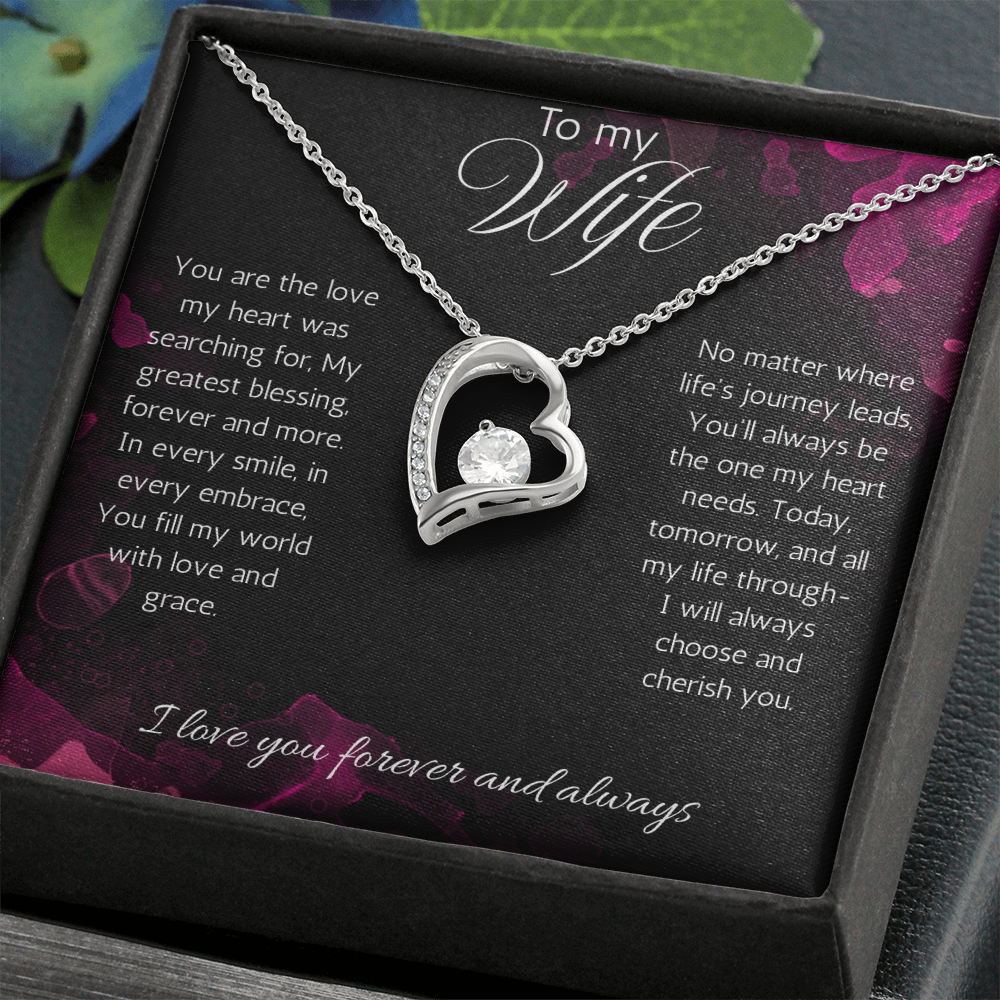 Wife Gift Necklace, Anniversary, Birthday, Christmas Gift Necklace For Soulmate, from Husband Love Forever Love Jewelry