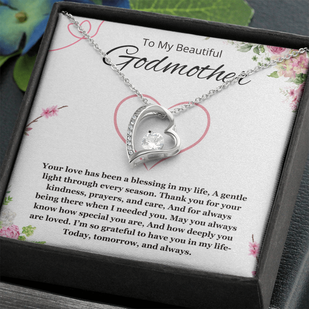 Godmother Gift from Godson or Goddaughter, Godmother Necklace Forever Love Jewelry